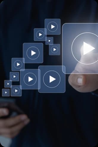 A presenter sharing video content from a mobile device